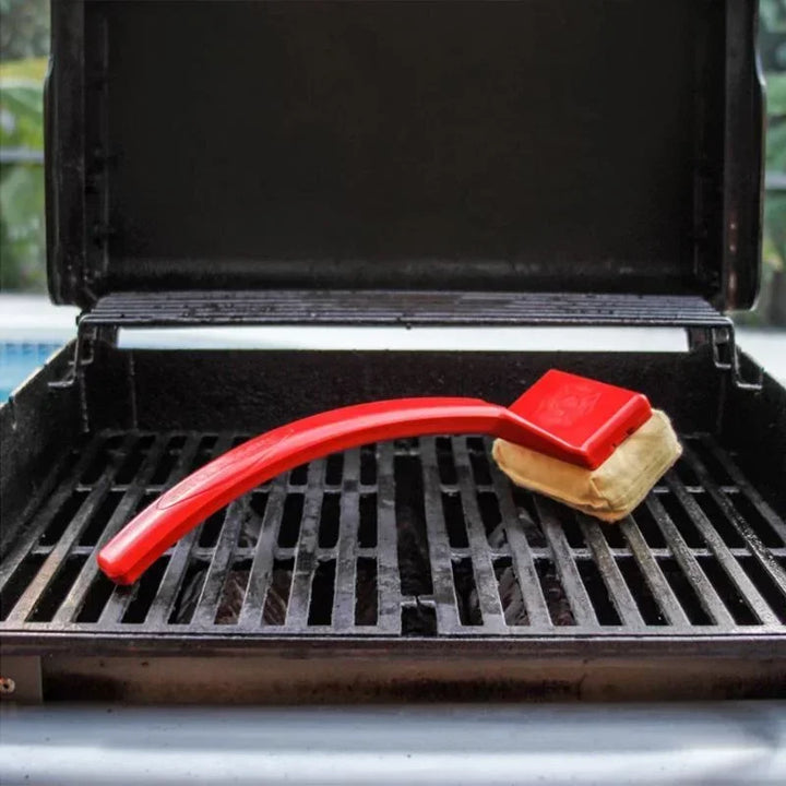 Bristle-Free BBQ Grill Brush with Replaceable Cleaning Head – Safe & Durable Cleaning