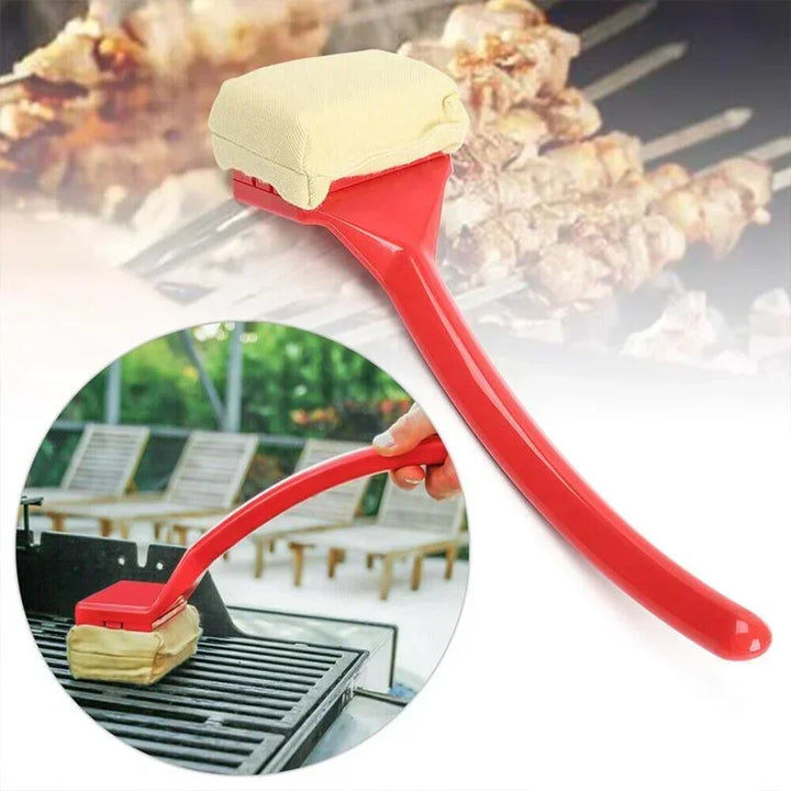Bristle-Free BBQ Grill Brush with Replaceable Cleaning Head – Safe & Durable Cleaning