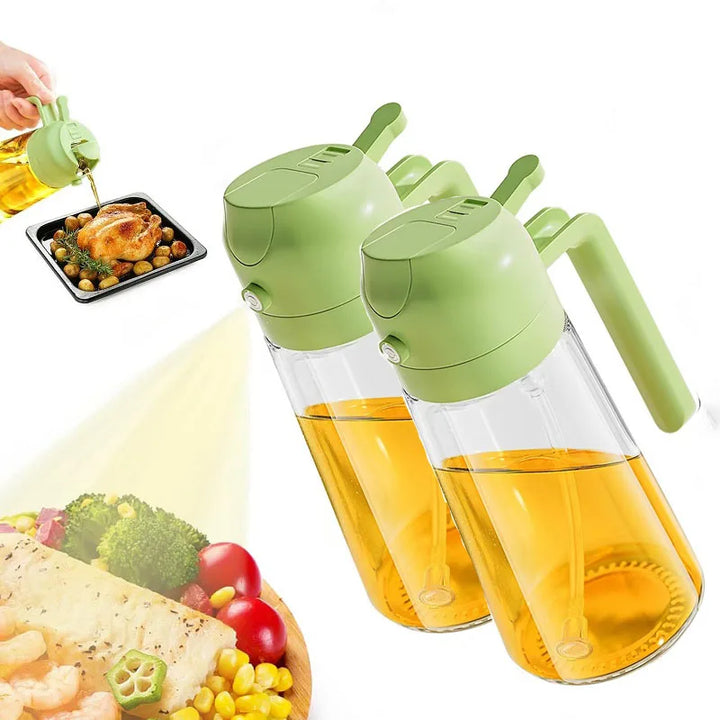 2-in-1 Oil Sprayer & Pourer Bottle – Precision Cooking Made Simple