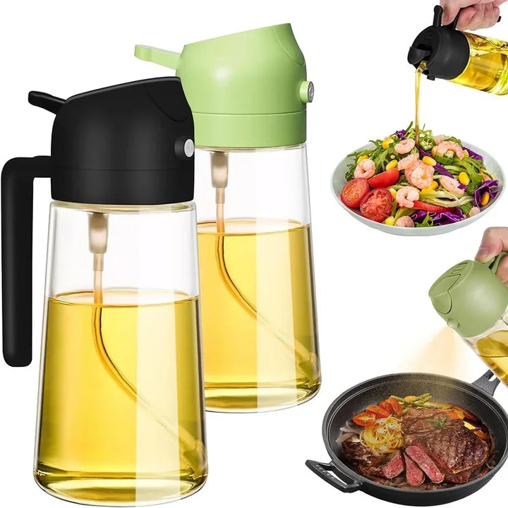 2-in-1 Oil Sprayer & Pourer Bottle – Precision Cooking Made Simple
