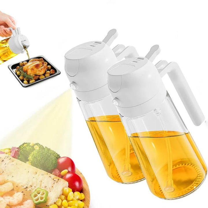 2-in-1 Oil Sprayer & Pourer Bottle – Precision Cooking Made Simple