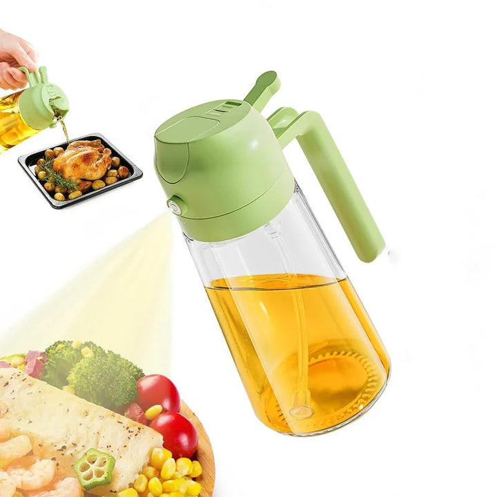 2-in-1 Oil Sprayer & Pourer Bottle – Precision Cooking Made Simple