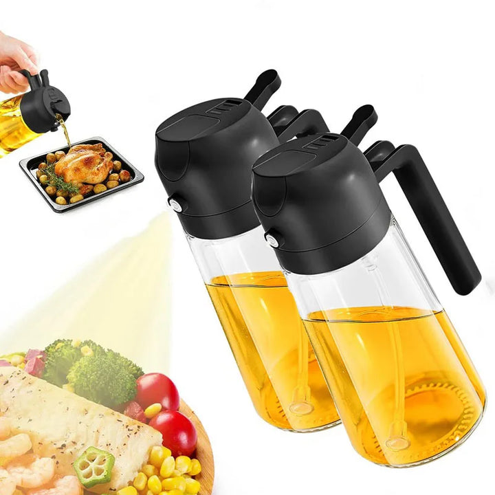 2-in-1 Oil Sprayer & Pourer Bottle – Precision Cooking Made Simple