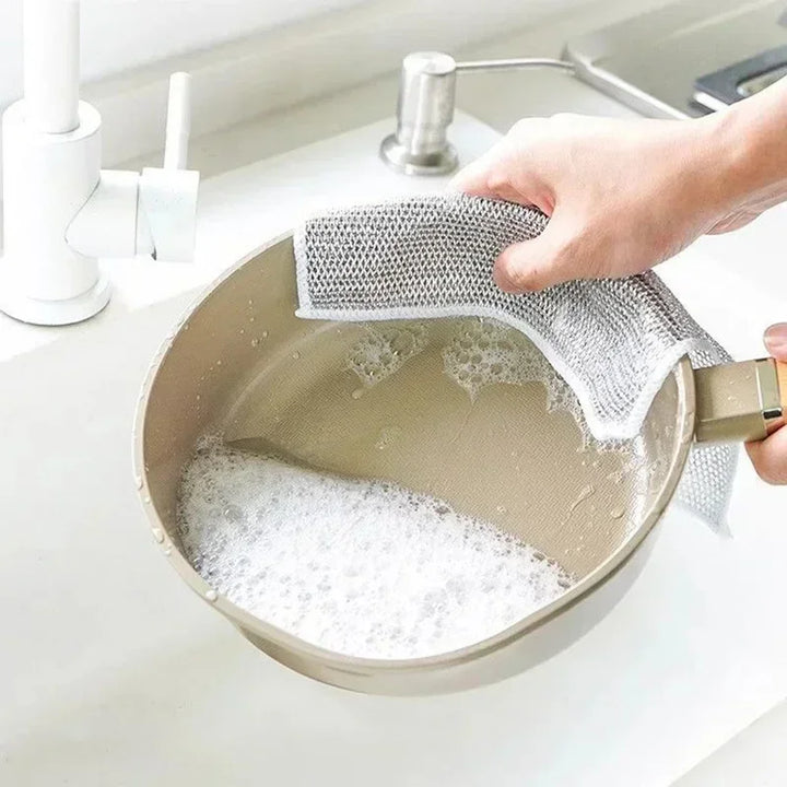 Multifunctional Non-Scratch Wire Dishcloth – Tough on Dirt, Gentle on Surfaces