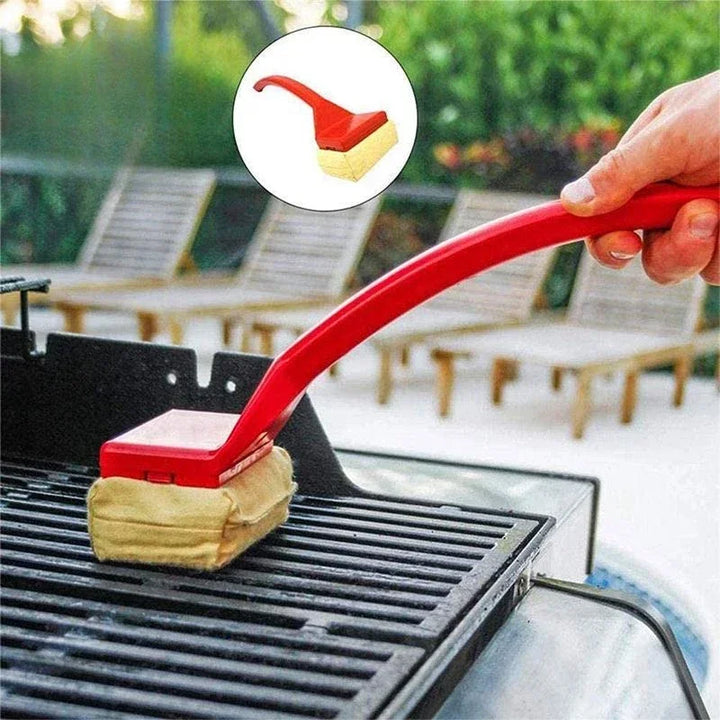 Bristle-Free BBQ Grill Brush with Replaceable Cleaning Head – Safe & Durable Cleaning
